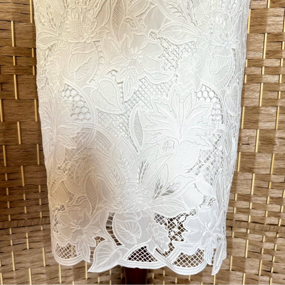 Luxe Kobi Halperin Nala white lace pencil skirt 8 - Picture 4 of 12